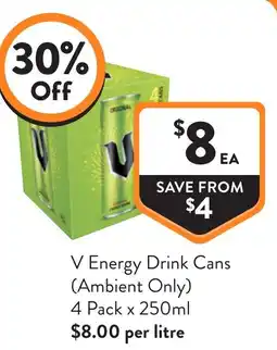 Foodworks V Energy Drink Cans offer