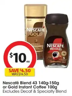 Coles Nescafé blend 43 or gold instant coffee offer