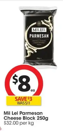 Coles Mil lel parmesan cheese block offer