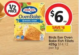 Coles Birds eye oven bake fish fillets offer