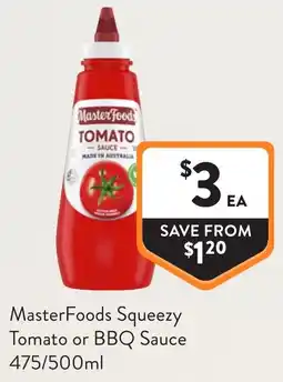 Foodworks MasterFoods Squeezzy Tomato Sauce offer