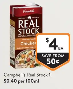 Foodworks Campbell's Real Stock Chicken offer