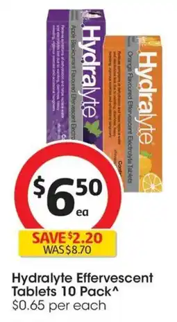 Coles Hydralyte Effervescent Tablets offer