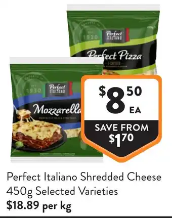 Foodworks Perfect Italiano Shredded Cheese offer