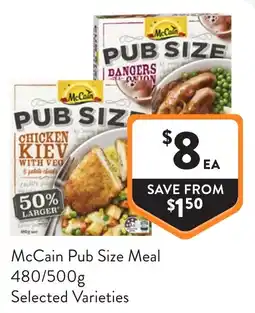 Foodworks McCain Pub Size Meal offer