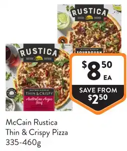 Foodworks McCain Rustica Thin & Crispy Pizza offer