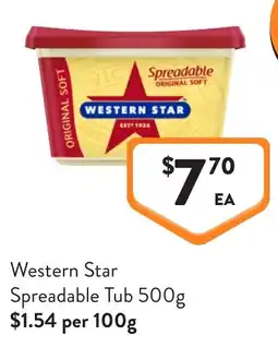 Foodworks Western Star Spreadable Tub offer