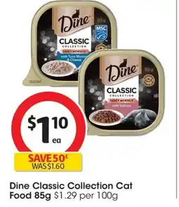 Coles Dine classic collection cat food offer
