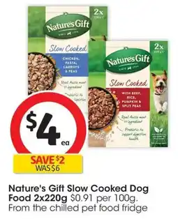Coles Nature's gift slow cooked dog food offer