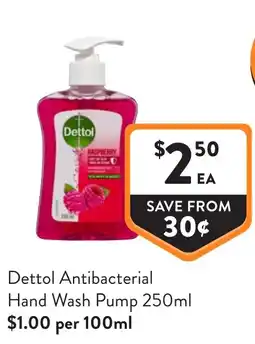Foodworks Dettol Antibacterial Hand Wash Pump offer