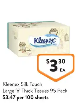 Foodworks Kleenex Silk Touch Large 'n' Thick Tissues offer