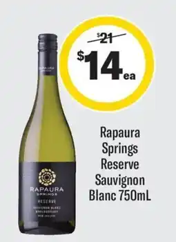Coles Rapaura springs reserve sauvignon blanc offer