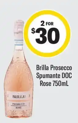 Coles Brilla prosecco spumante doc rose offer