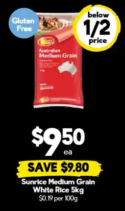 Drakes Sunrice Medium Grain White Rice offer