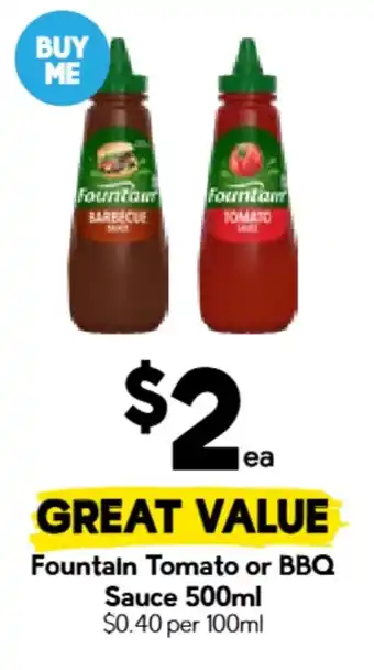 Drakes Fountain Tomato or BBQ Sauce offer
