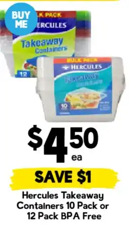 Drakes Hercules Takeaway Containers offer