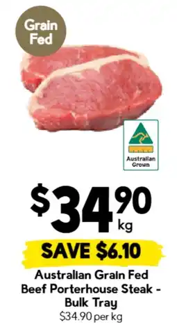 Drakes Australian Grain Fed Beef Porterhouse Steak - Bulk Tray offer