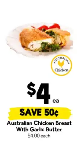 Drakes Australian Chicken Breast With Garlic Butter offer