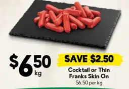 Drakes Cocktail or Thin Franks Skin On offer