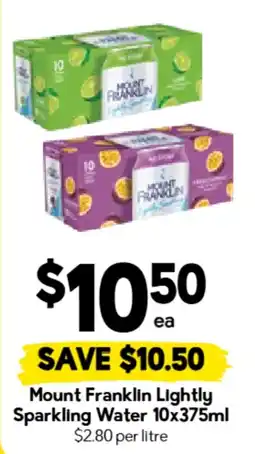 Drakes Mount Franklin Lightly Sparkling Water offer