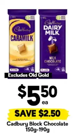 Drakes Cadbury Block Chocolate offer