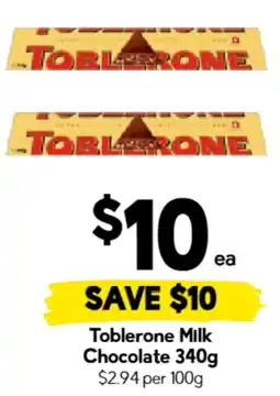 Drakes Toblerone Milk Chocolate offer