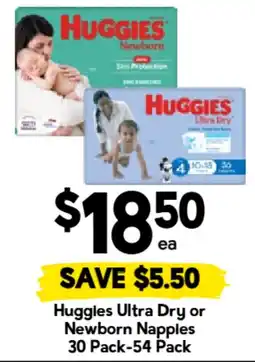 Drakes Huggies Ultra Dry or Newborn Nappies offer