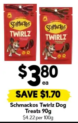 Drakes Schmackos Twirlz Dog Treats offer