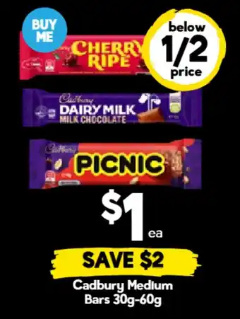 Cadbury Medium Bars