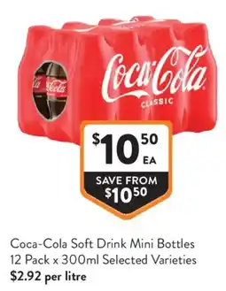 Foodworks Coca-Cola Soft Drink Mini Bottles offer