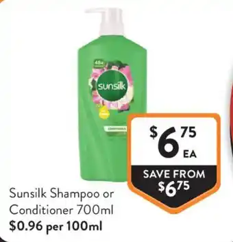 Foodworks Sunsilk Shampoo or Conditioner offer