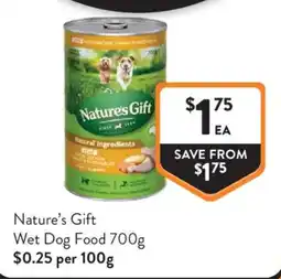 Foodworks Nature's Gift Wet Dog Food offer