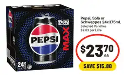 IGA Pepsi Max Zero Sugar offer
