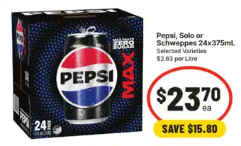 IGA Pepsi Max Zero Sugar offer