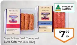 Foodworks Slapec & Sons Beef Chevap and Lamb Kofta Varieties offer