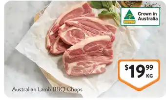 Foodworks Australian Lamb BBQ Chops offer