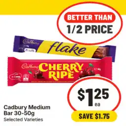 IGA Cadbury Medium Bar offer