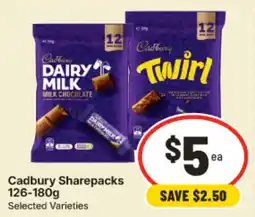 IGA Cadbury Sharepacks Selected Varieties offer