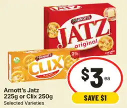 IGA Arnott's Jatz or Clix offer