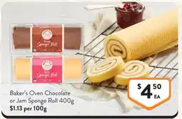 Foodworks Baker's Oven Sponge Roll offer