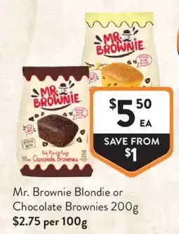 Foodworks Mr. Brownie Blondie or Chocolate Brownies offer