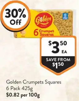 Foodworks Golden Crumpets Squares offer