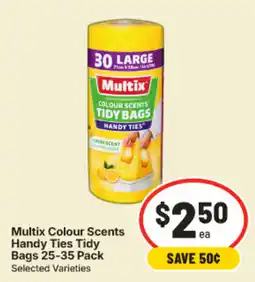 IGA Multix Colour Scents Handy Ties Tidy Bags offer