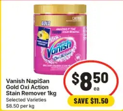 IGA Vanish NapiSan Gold Oxi Action Stain Remover offer