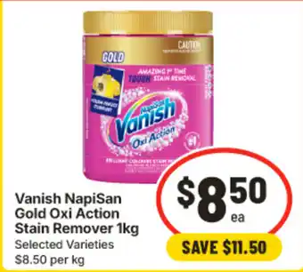 IGA Vanish NapiSan Gold Oxi Action Stain Remover offer
