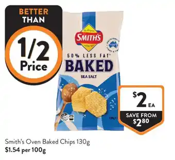 Foodworks Smith's Oven Baked Chips offer