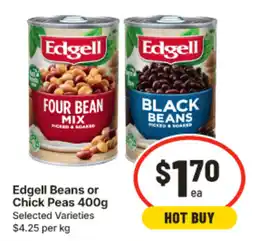 IGA Edgell Beans or Chick Peas offer
