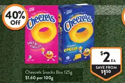 Foodworks Cheezels Snacks Box offer