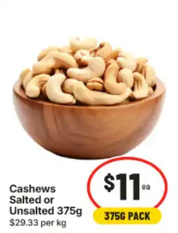 IGA Cashews Salted or Unsalted offer