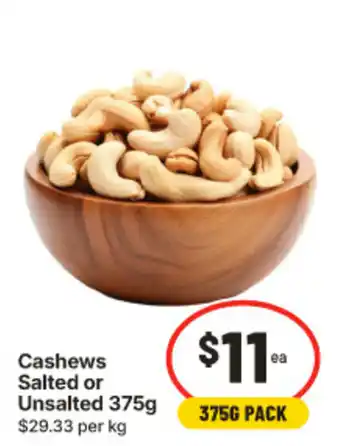 IGA Cashews Salted or Unsalted offer